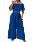 HALLIE™ – Bow Shoulderless Wide Leg Set