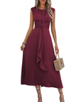 MIYA™ - Stylish Waist-Tie Long Sleeveless Dress