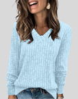 DERI™ - Comfy V-Neck Long Sleeve Top