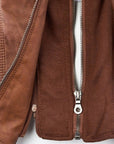 Pia | Modern leather jacket with hood