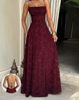 XENIA™ - Elegant Backless Lace Long Dress Fitted Design for Special Occasions & Parties