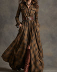 Giulietta - Maxi Checkered Shirt Dress