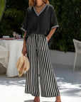 Amalia - An Elegant Yet Casual Striped Set
