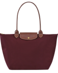 Longchamp - Large Le Pliage Tote, Burgundy
