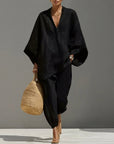 Marina | Women's Casual Two-Piece Set with V-Neck