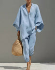 Marina | Women's Casual Two-Piece Set with V-Neck