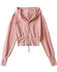 RESLEY™ - Chic Cropped Hooded Zipper Workout Jacket