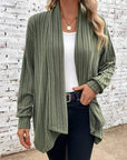Leah™ -Ribbed Drape Cardigan
