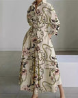 SOFER™ - Elegant Front Wrap Collared Maxi Dress