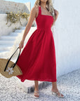 MYRNA™ - Vintage Summer Sleeveless Halter Neck A Line Maxi Dress