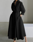 SOFER™ - Elegant Front Wrap Collared Maxi Dress