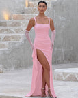 MARILYN™ - Elegant Formal Slip Maxi Dress with Open Back