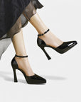 Evette Leather Heels