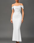 VALENTINI™ – Chic Off-Shoulder Ruched Mermaid Evening Dress