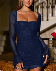 EVELINE™ - Elegant Mesh Long Sleeve Bodycon Dress