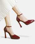 Evette Leather Heels
