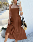 MYRNA™ - Vintage Summer Sleeveless Halter Neck A Line Maxi Dress
