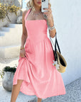 MYRNA™ - Vintage Summer Sleeveless Halter Neck A Line Maxi Dress