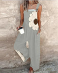 Comfortable printed overalls