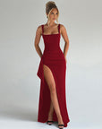 MARILYN™ - Elegant Formal Slip Maxi Dress with Open Back