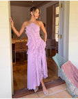 QUINTESSA™ - Elegant Halter Neck Lotus Summer Maxi Dress