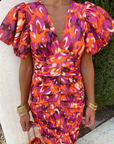 Amelia™ | Vivid Pleated Midi Dress