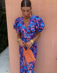 Amelia™ | Vivid Pleated Midi Dress