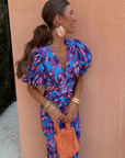 Amelia™ | Vivid Pleated Midi Dress
