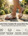 Maybelle - Stylish Pearl Detail Sandals