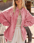 Thinking Out Loud Cotton Distressed Denim Jacket