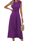 MIYA™ - Stylish Waist-Tie Long Sleeveless Dress