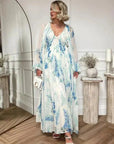 Athena | Floral Drawstring Maxi Dress