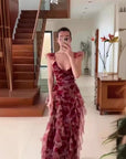 MARIELA™ – Romantic Floral Ruffle Maxi Dress