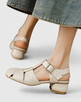 Madella – Elegant Leather Sandals with Block Heel