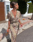 Palmera | Twisted V-Neck Maxi Dress
