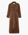 Suzanne| Classic Suede Trench Coat.