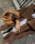 Suzanne| Classic Suede Trench Coat.