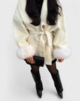 Woolcat – Elegant coat with faux fur details