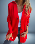 Jasmine -Single-Breasted Casual Hooded Jacket