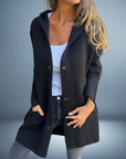 Jasmine -Single-Breasted Casual Hooded Jacket