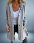 Jasmine -Single-Breasted Casual Hooded Jacket