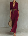 Célianne | Chic Suede Maxi Dress
