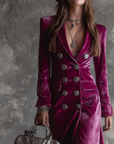 Victoria | Velvet Blazer Dress