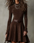 Meredith | Vintage Suede Mini Dress