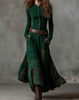 Michelle - suede maxi dress