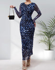 ALIANNA™ - Elegant Leopard Print Ruched Bodycon Dress for Parties