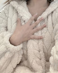 Lucy™ - Cozy Coral Fleece Hooded Robe