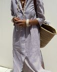 Sophia | Timeless Striped Shirt Dress with Elegant Comfort