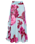 Abstract Floral Printed Two-piece Swimsuit and Skirt
