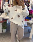 Gina™- Heart Printed Two-Piece Set